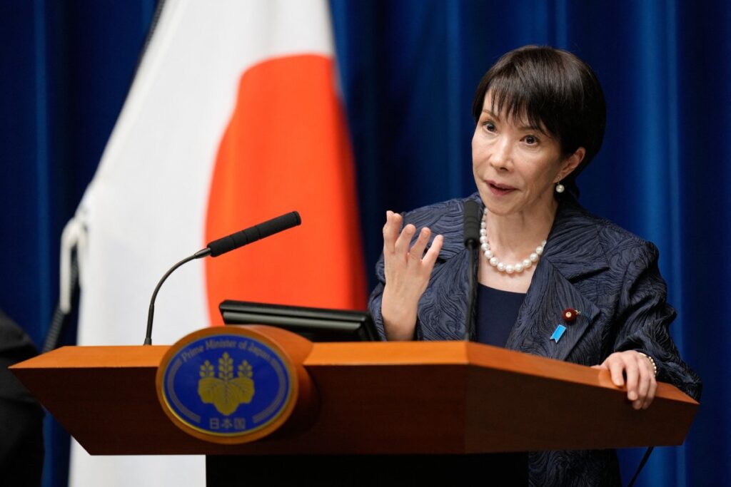 外媒分析，植田和男的健康问题，可能为高市早苗提供一个影响日本央行政策走向的机会——尤其是在总裁人选问题上。（法新社档案照）